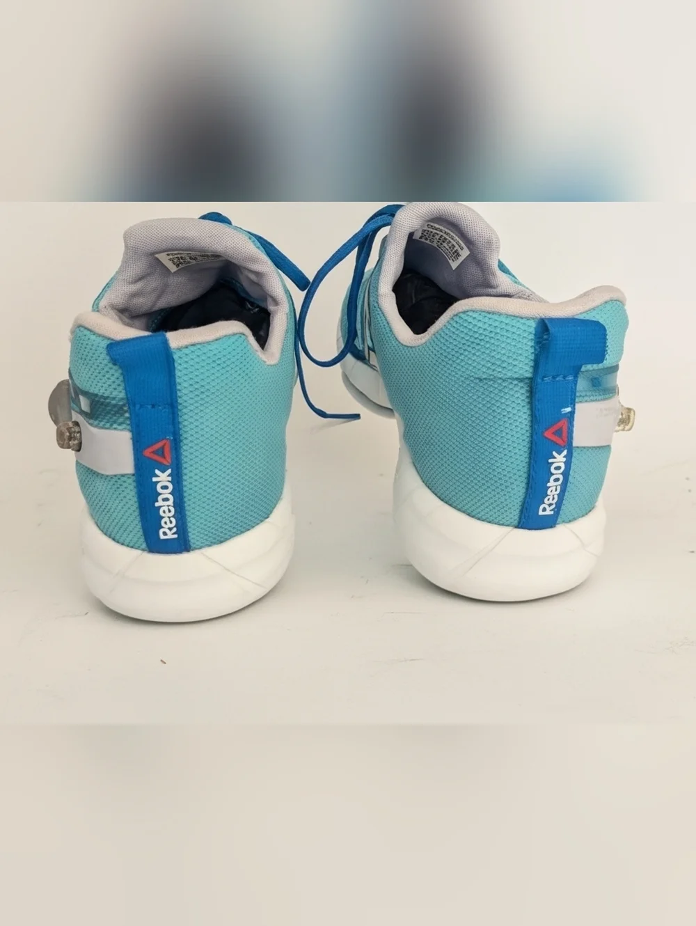 Reebok Zpump Women's Blue Mesh Lace Up Low Top Running Sneaker Shoes Size 8.5